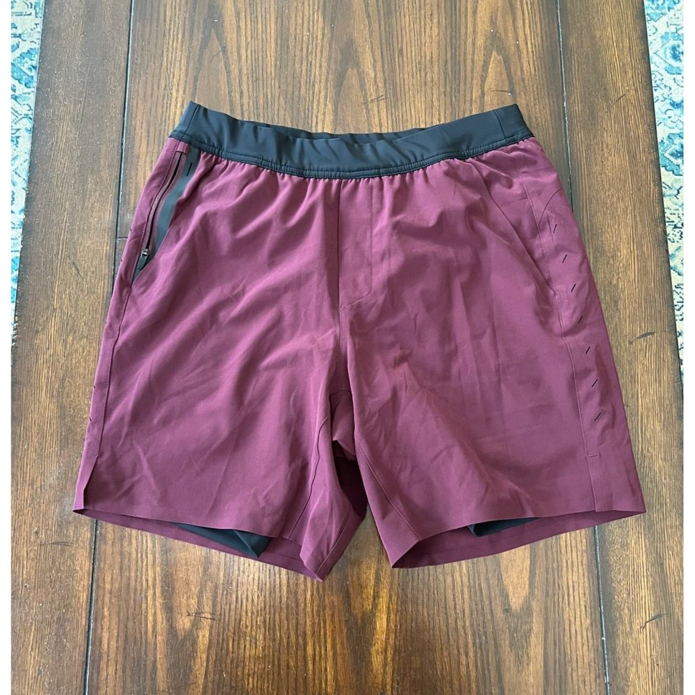 Ten Thousand Red Maroon The Interval Short Liner Lined Medium 7" Athletic Shorts